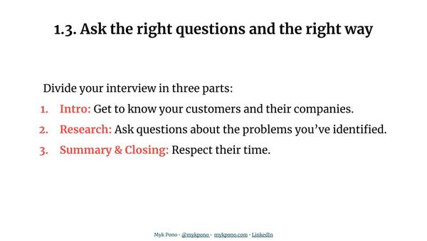 Course 1.3: Customer Interviews | Planning Your Interview Questions